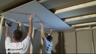 How to Install Plasterboard Part 3 Ceilings and Walls [upl. by Luther869]