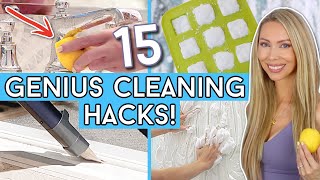 15 GENIUS Cleaning Hacks From PROFESSIONAL HOUSEKEEPERS [upl. by Noman]