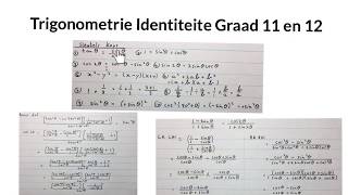 Trigonometrie Identiteite bewys Graad 11 en 12 wiskdou [upl. by Coleman]