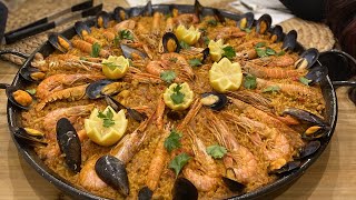 Authentic Spanish Seafood Paella Recipe  Helina Sanchez [upl. by Leonanie]