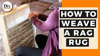 How To Weave a Rag Rug Using Scrap Fabric  How To Make a Rag Rug [upl. by Miarfe]