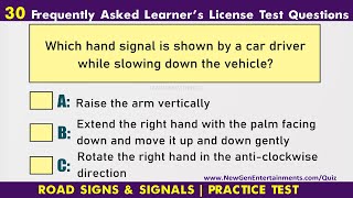 30 Frequently Asked Learners License Test Questions  RTO Exam Practice  Road Signs  India  LLR [upl. by Salchunas]