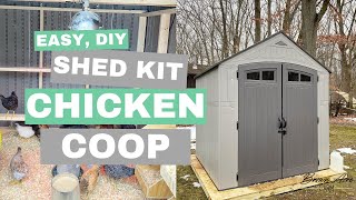 DIY Chicken Coop from a Resin Shed Kit [upl. by Atiuqahc]