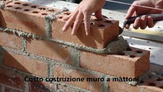 Costo costruzione muro a mattoni  EDILNETIT [upl. by Eirallam995]