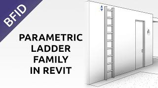 Create Ladder in Revit  Parametric Array Family [upl. by Ecilegna]