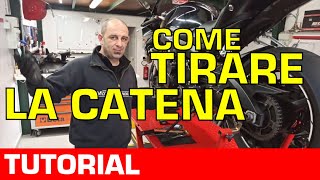 TUTORIAL TENSIONAMENTO CATENA MOTO La guida definitiva [upl. by Silloc]