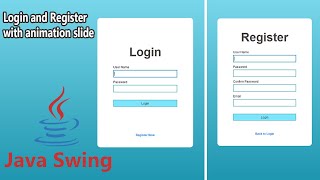 Java GUI  Login and Register Form [upl. by Nilhtac]