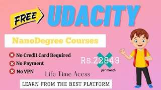 UDACITY Nanodegree Courses For Free  Udacity Free Courses  Best Platform to Learn [upl. by Creigh]