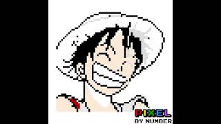 One piece Pixel dessin Luffy [upl. by Aronek]