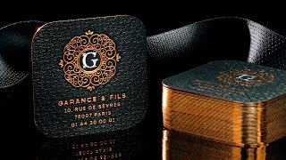 Metallic Foil on Luxurious Black Business Cards [upl. by Norita]