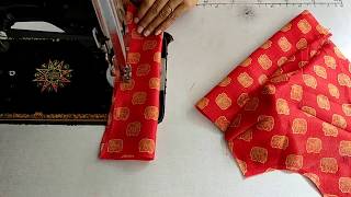 Simple blouse cutting and stitching Very Easy Method Full Video [upl. by Yzeerb]