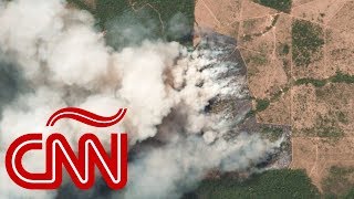 Incendios en la Amazonas imágenes satelitales muestran la gravedad del desastre [upl. by Nerrot]