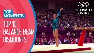 Best ever Balance Beam dismounts in Olympic history  Top Moments [upl. by Nellak]