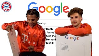 Why does Gnabry love One Piece  Google Autocomplete Challenge w Goretzka amp Gnabry feat Bellerín [upl. by Heigho440]