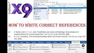 How to easily write a correct IEEE reference from Google scholar using EndNote X9 in MS Word [upl. by Robenia941]