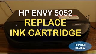 HP Envy 5052 Ink Cartridge Installation  Replacement review [upl. by Ettener]