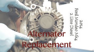 2014 Ford Mondeo Mk4 2l Diesel Alternator Replacement [upl. by Elbring628]