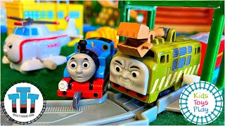 TOTALLY THOMAS TOWN UNBOXING Wooden Train Haul [upl. by Oluas]