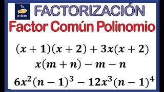 💥FACTORIZACIÓN 02 Factor Común Polinomio🚀 [upl. by Goldberg]