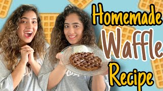 WE TRIED NANIs WAFFLE RECIPE  Chinki Minki  TWINS [upl. by Milo142]