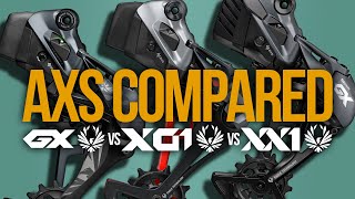 SRAM AXS Compared Simply  GX vs X01 vs XX1 [upl. by Ware]