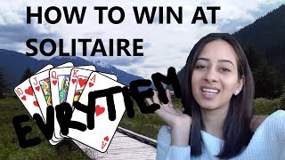 HOW TO WIN AT SOLITAIRE EVERY SINGLE TIME [upl. by Joselyn532]