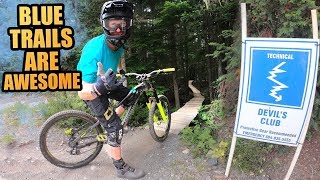 BLUE MTB TRAILS IN WHISTLER BIKE PARK ARE AWESOME [upl. by Oremo844]