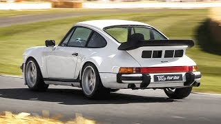 F1powered roadlegal Porsche 930 TAG Turbo by Lanzante 15litre V6 Turbo Sound [upl. by Ananna107]