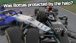 Bottas and Russell 3D Crash Animation  F1 Emilia Romagna Grand Prix 2021 [upl. by Renato679]