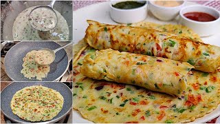 Egg Paratha With Liquid Dough In 5 Minutes No Rolling No kneading  Egg Paratha Recipe [upl. by Hough]