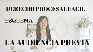 DERECHO PROCESAL FÁCIL ESQUEMA DE LA AUDIENCIA PREVIA [upl. by Kieryt]