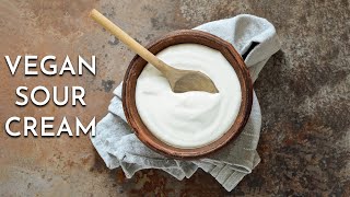 Easy VEGAN SOUR CREAM In Under 1 Minute [upl. by Mountford]