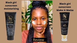 Watch this before you buy Black Girl Sunscreen Moisturizing vs Make it Matte Review ⎸On oily Skin [upl. by Krispin]