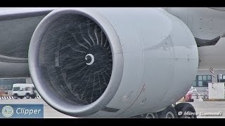 GE90115B startup Incredible sound from very close [upl. by Ardnossak]