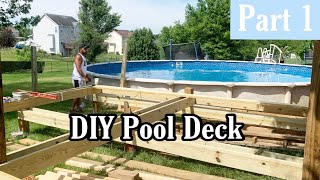 How To Build A Deck Around A Pool  Part 1 [upl. by Brosy]