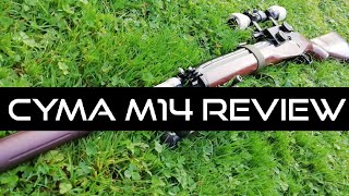 95 Metre Airsoft DMR Custom CYMA CM032 M14 DMR AEG Review [upl. by Talbot]