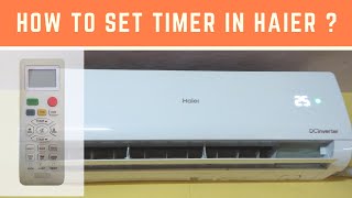 How To Set Auto ONOFF Timer In Haier AC [upl. by Weinberg]