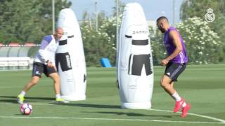 Benzema showing pinpoint accuracy in training [upl. by Ecinereb]