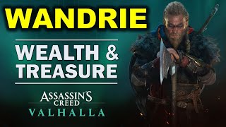 Wandrie Gear Chest Wealth Treasure amp Key Location  Grantebridgescire  Assassins Creed Valhalla [upl. by Adnavoj]