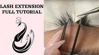 Eyelash Extensions 101  Full Tutorial on Application [upl. by Anaujal748]