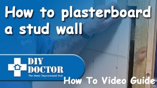 How to plasterboard a stud wall [upl. by Erastatus567]