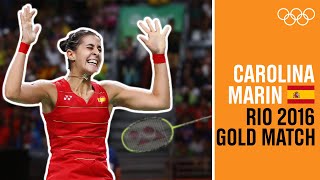 Carolina Marin 🇪🇸 storms to badminton gold in Rio [upl. by Enrique397]