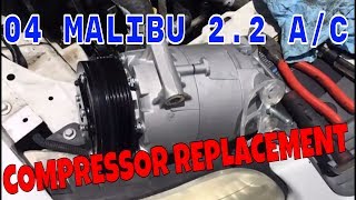 04 Chevy Malibu How to replace the AC compressor [upl. by Adamsen602]