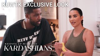 Tristan Thompson Gets Kim Kardashians Advice on Khloé  KUWTK Exclusive Look  E [upl. by Ahseined]