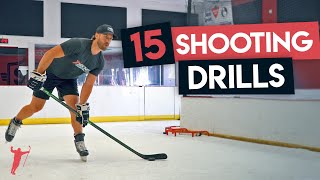 15 HOCKEY SHOOTING DRILLS PERFECT FOR AT HOME 🏒 [upl. by Fortier813]