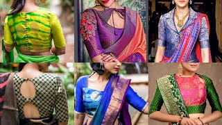 NEW Brocade Fabric Blouse Designs [upl. by Nauqyaj532]