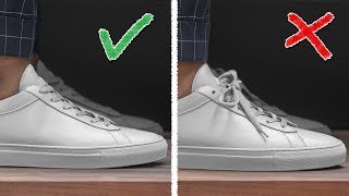 HOW TO HIDE YOUR LACES Easy  Fast Shoelace Hack [upl. by Pretrice797]