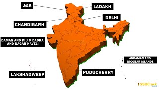 8 Union Territories of India  Explained In Detail UPDATED 2023 [upl. by Eannej665]