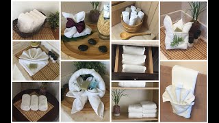 10 Ideas How to Fold a Towel Like Hotel amp Spa [upl. by Eniamrahs]