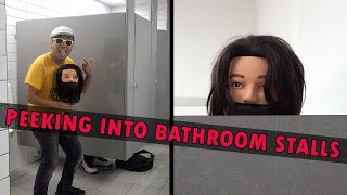 Peeking Into Bathroom Stalls Prank [upl. by Jr92]